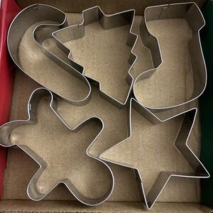 Set of Metal Holiday Cookie Cutters